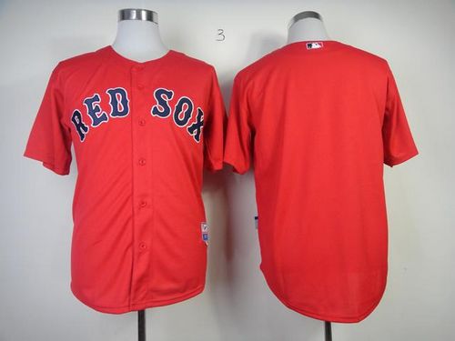 Red Sox Blank Red Cool Base Stitched MLB Jersey - Click Image to Close